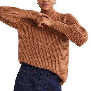 Boden Ribbed Fluffy High Neck Wool & Alpaca-Blend Sweater In Nocolor US Size 4